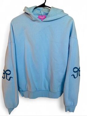 Edikted Pink Label on Light Blue Hoodie